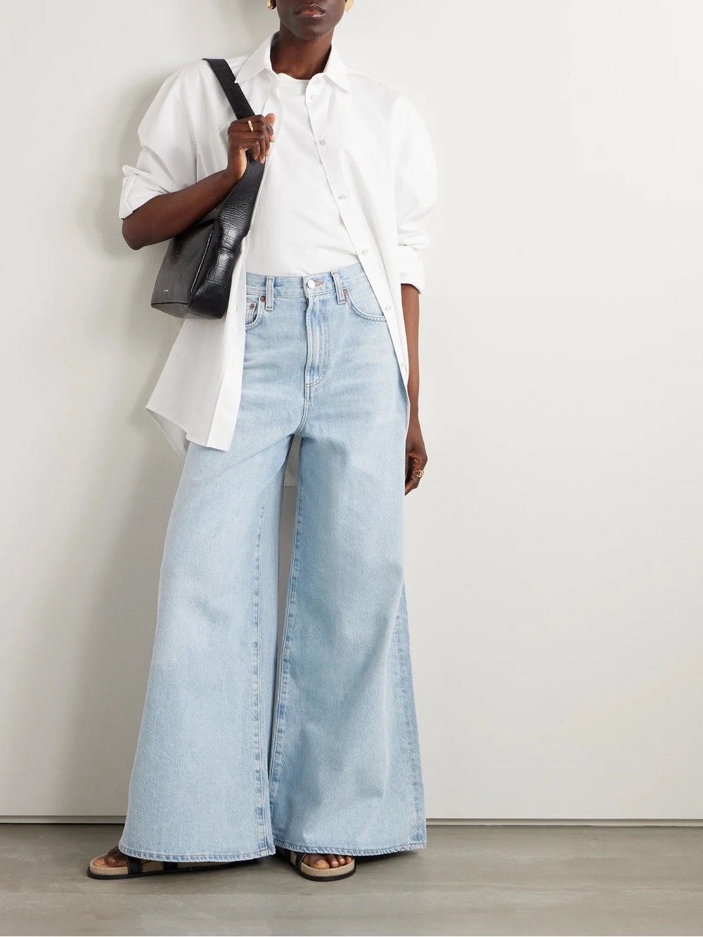 NWT AGOLDE Nolan High Rise Wide Leg Jeans in Encounter Size 27